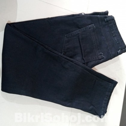 Men's deep blue full jeans pants